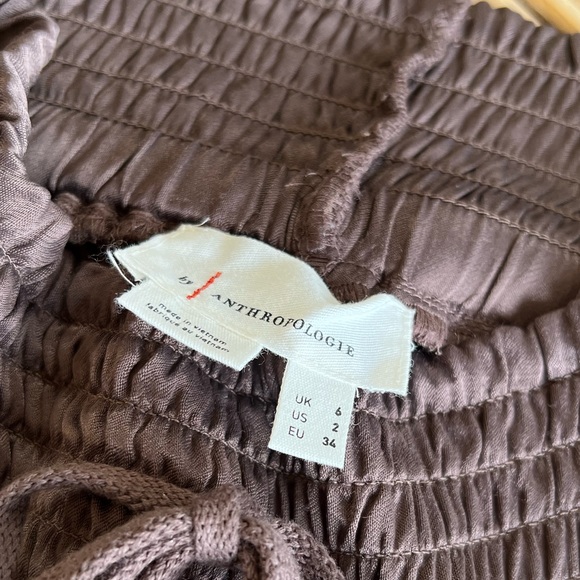Anthropologie. NWT. Size 2. Brown Satin Parachute Pants. - Picture 10 of 16
